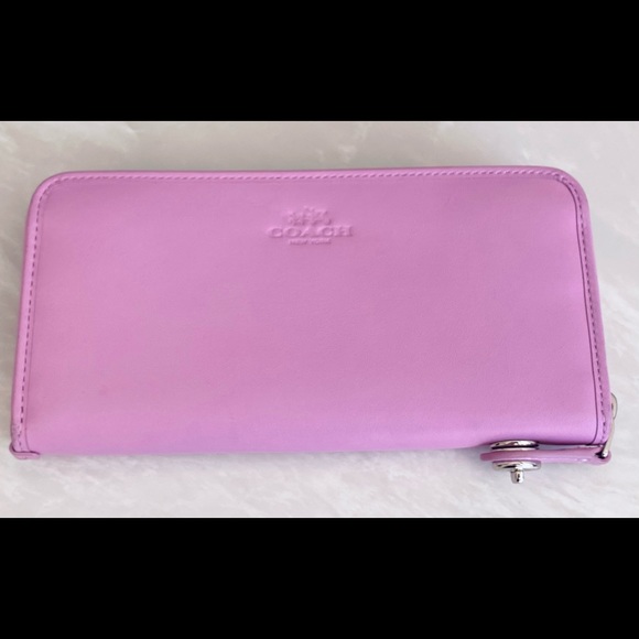 COACH GARY BASEMAN PURPLE ACCORDION WALLET - Picture 10 of 14